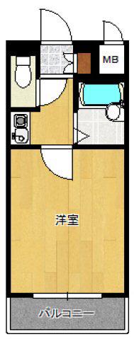 ロマネスク井尻第2(1K/3階)の間取り写真