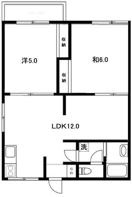 メゾンドセラヴィ(2LDK/1階)の間取り写真