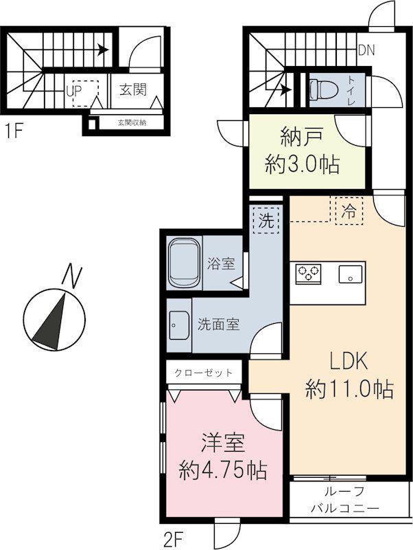 チェトラ新大塚(1SLDK/2階)の間取り写真