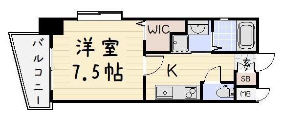 アクシオ片野(1K/3階)の間取り写真