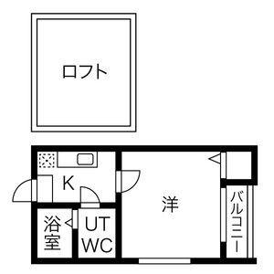 寿キャッスル栄生(1K/2階)の間取り写真