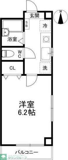 クレセントセピアル(1K/3階)の間取り写真