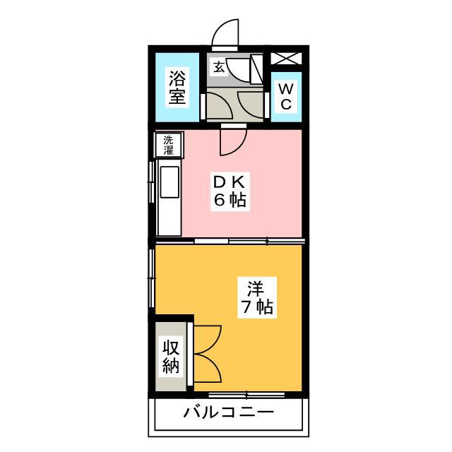 ピアドール豊玉(1DK/2階)の間取り写真