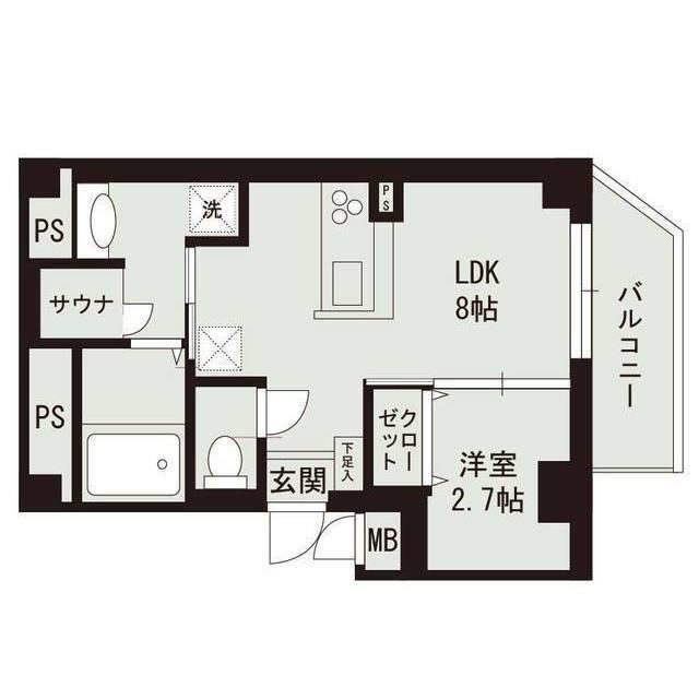 BCASA金町イースト(1LDK/3階)の間取り写真