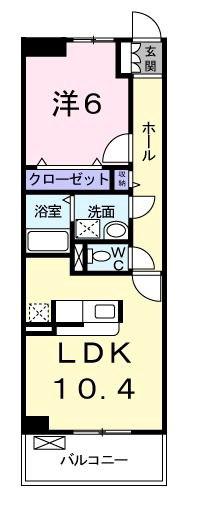フォレスタ(1LDK/3階)の間取り写真