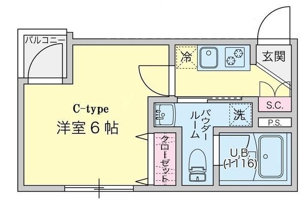JSコート代々木西原(1K/3階)の間取り写真