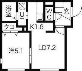 ラ・レーヴィア(1LDK/4階)の間取り写真