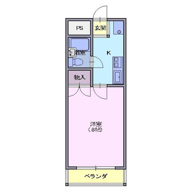 コーポ21(1K/3階)の間取り写真