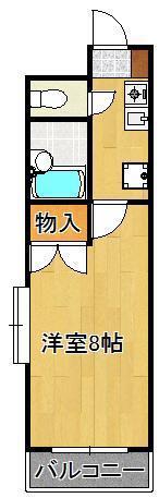リファレンス片野(1K/5階)の間取り写真