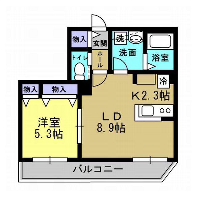 アクト参番館(1LDK/1階)の間取り写真
