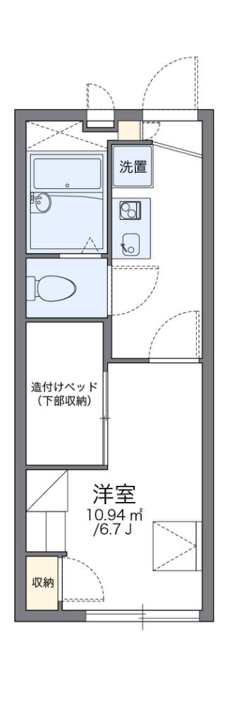 レオパレスプロヴァンス(1K/2階)の間取り写真
