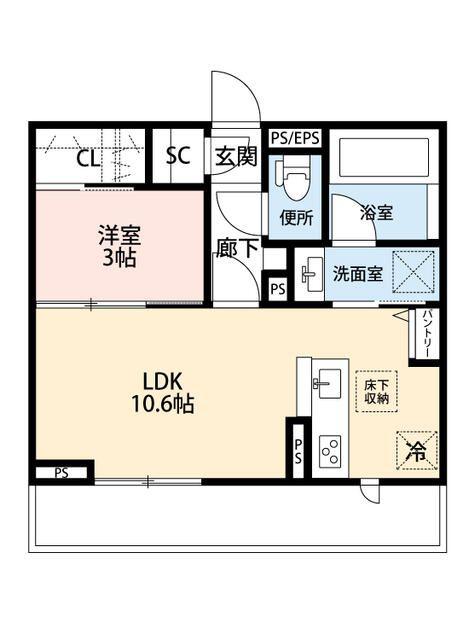 ブライトアオキ(1LDK/1階)の間取り写真