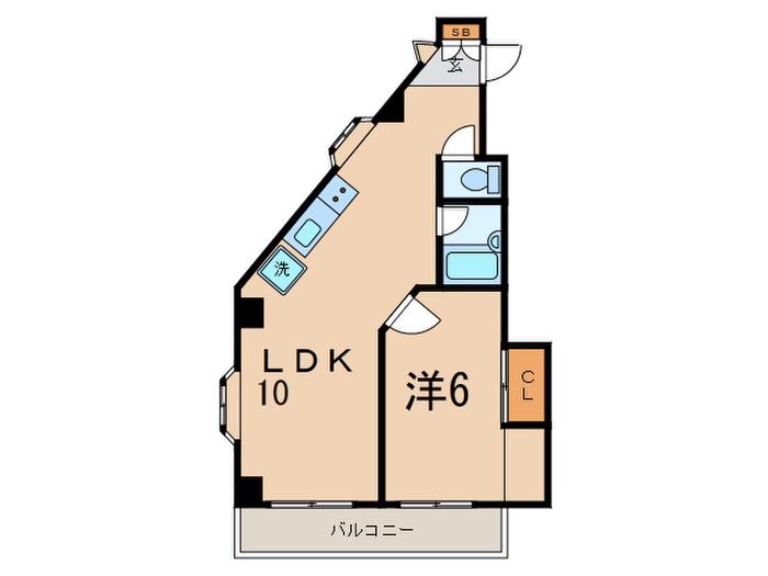 セタガヤフラット(1LDK/4階)の間取り写真