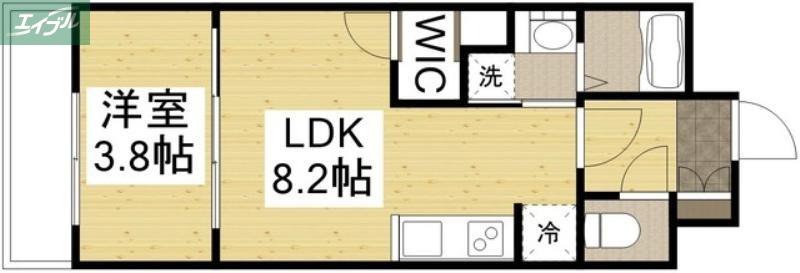 月光 神田町(1LDK/1階)の間取り写真