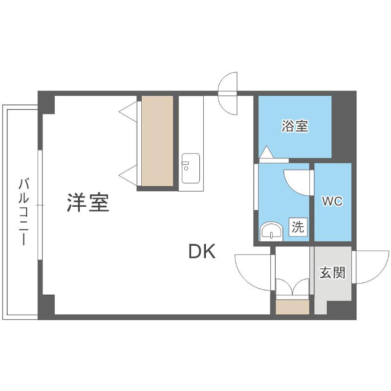 藤屋ビルII(1LDK/2階)の間取り写真