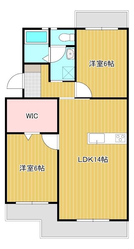 レスポワール曳馬(2LDK/1階)の間取り写真