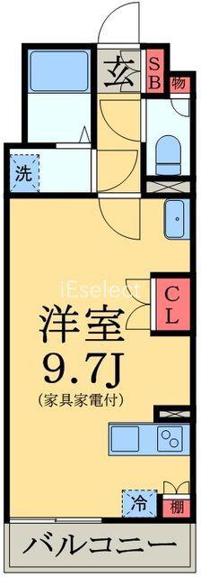 LNメイトユウコウ(ワンルーム/2階)の間取り写真