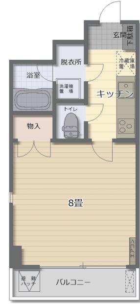 アーバンモール(1K/5階)の間取り写真