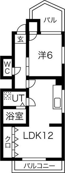富士ビル第1(1LDK/7階)の間取り写真
