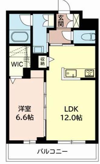 CASA NOBLE(1LDK/3階)の間取り写真