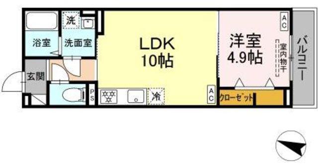 ＪＲ常磐線 金町駅 徒歩30分 3階建 新築(1LDK/2階)の間取り写真