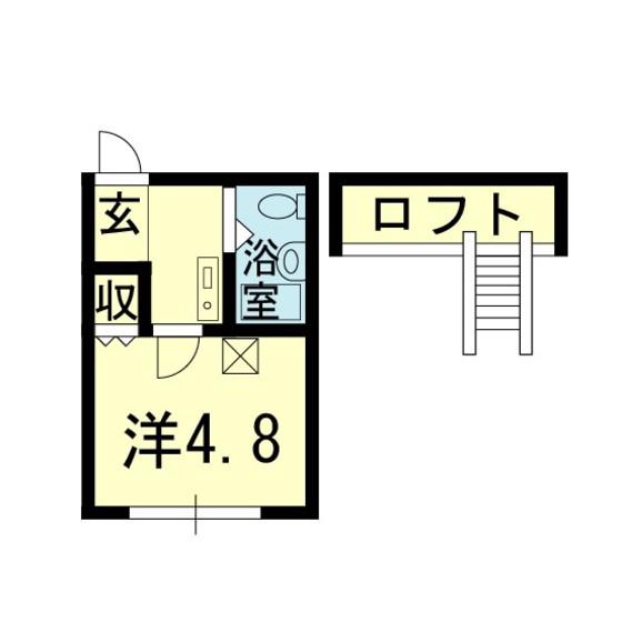 エクセルハイツ国府(1K/2階)の間取り写真