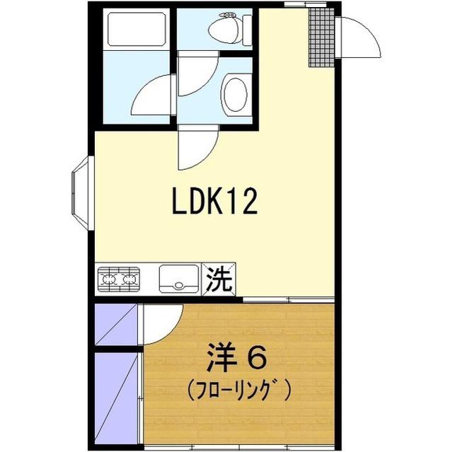 マイシティ大和(1LDK/1階)の間取り写真