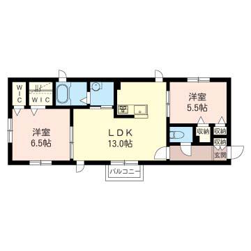 PREMIAS COURT(2LDK/1階)の間取り写真