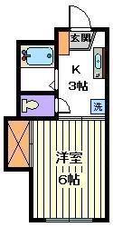 コーポサングリア(1K/2階)の間取り写真