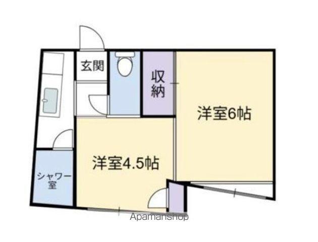 渡辺ビル(2K/5階)の間取り写真