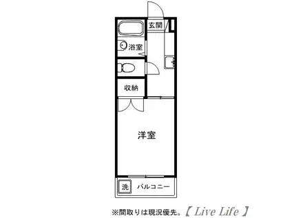 フェニックスハイムIII(1K/2階)の間取り写真