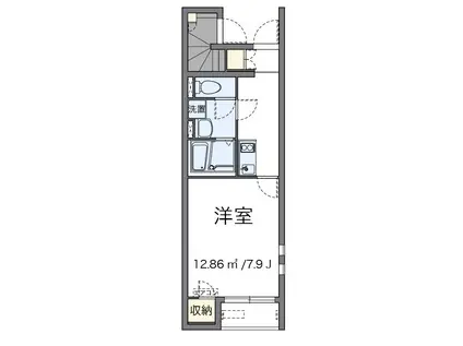 アーカス(1K/1階)の間取り写真