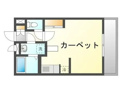 レオネクストハピネス(1K/2階)の間取り写真