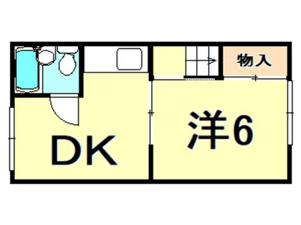 日暮3文化(1DK/2階)の間取り写真