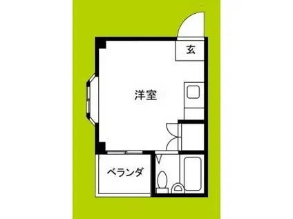 ロイヤルステージ上新庄(ワンルーム/2階)の間取り写真