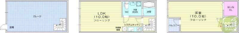GLB台原(1LDK/1階)の間取り写真