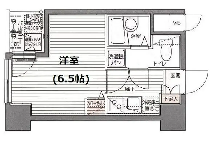 ガラ・シティ京橋 7階階 間取り