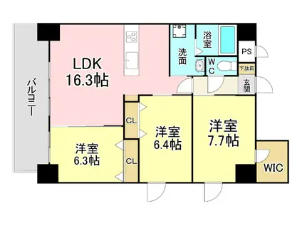 FAMILIE(3LDK/10階)の間取り写真