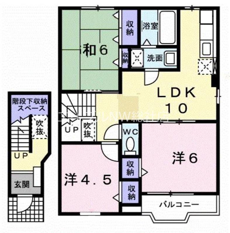 ファミールFUJIA(3LDK/2階)の間取り写真