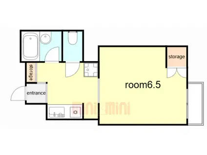 六甲ガーデンホームズ(ワンルーム/3階)の間取り写真