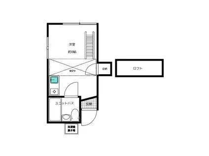 サンパティーノ(ワンルーム/1階)の間取り写真