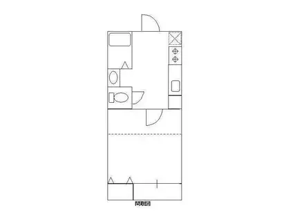 エクレール山下町(1K/1階)の間取り写真