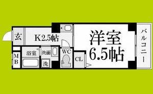 サンクール松屋町(ワンルーム/5階)の間取り写真