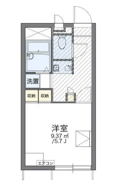 レオパレスボヌール桜森 1階階 間取り