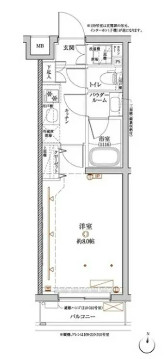 クレイシア目黒都立大学 2階階 間取り