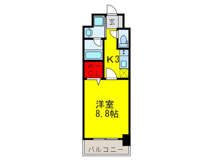 アストロ堺(1K/7階)の間取り写真