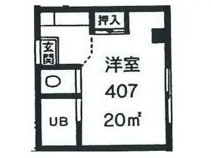 マルコーマンション(ワンルーム/4階)の間取り写真