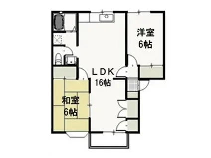メゾンヴェルデ(2LDK/2階)の間取り写真