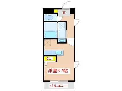 REGALO(ワンルーム/2階)の間取り写真