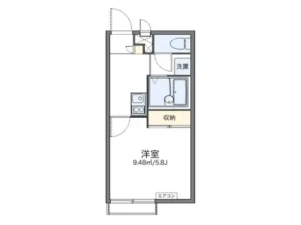 SMILE LIFE(1K/1階)の間取り写真